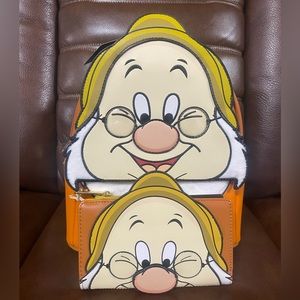 Loungefly Snow White and the Seven Dwarfs Doc Mini Backpack and Wallet B…